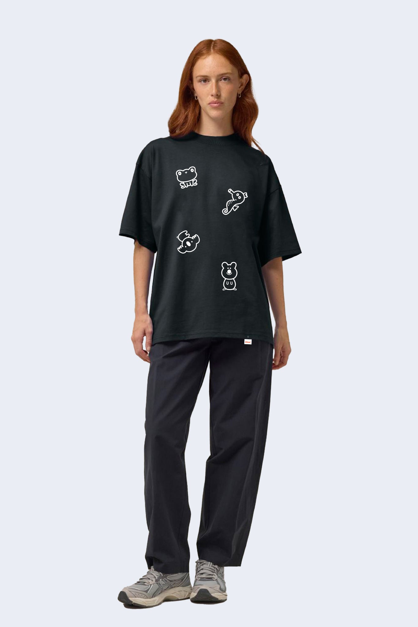 Unisex Tričko ANIMALS čierne
