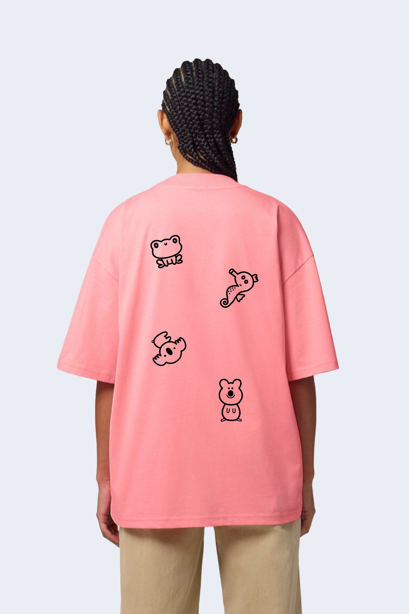 Unisex Tričko ANIMALS ružové