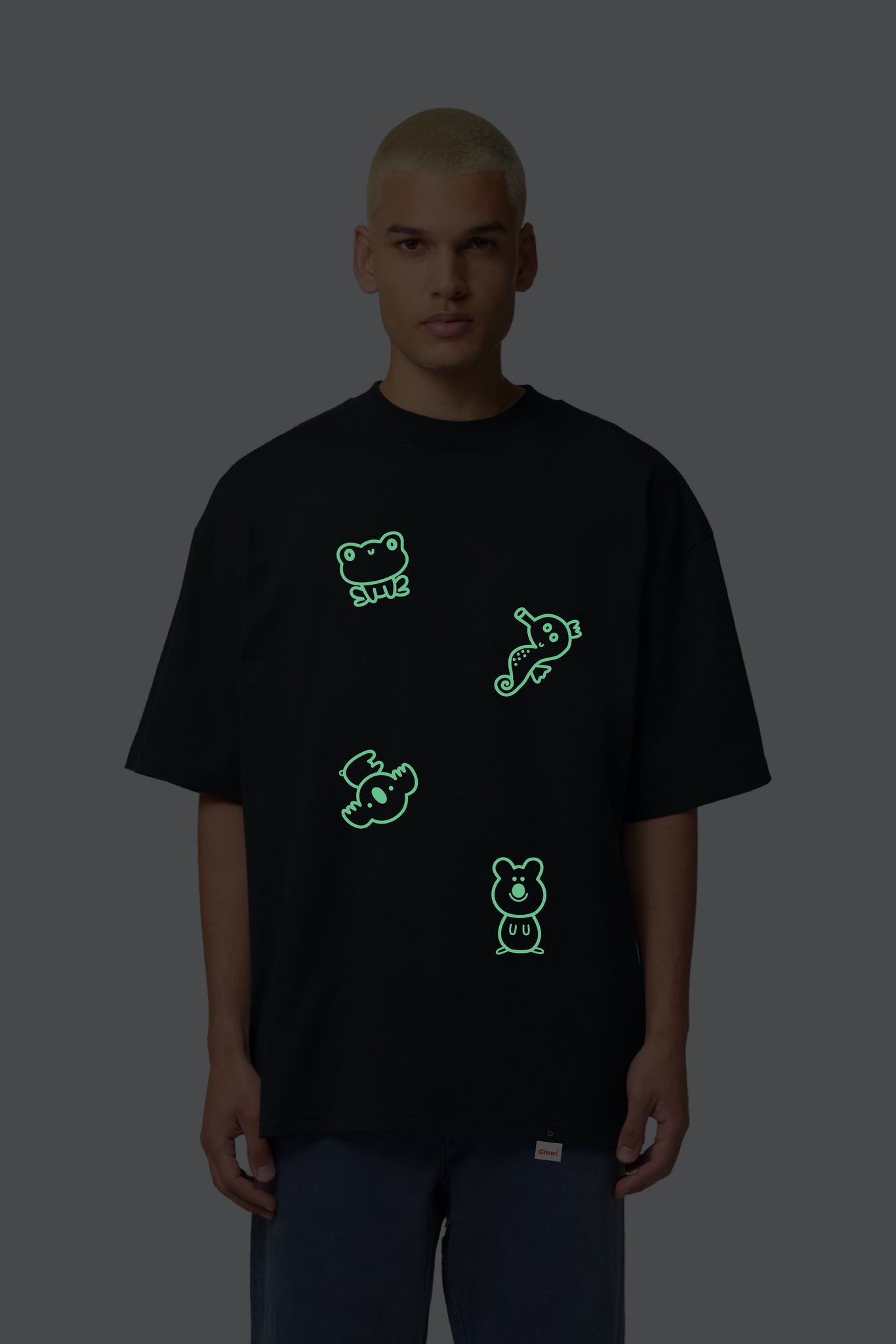 Unisex Tričko ANIMALS čierne