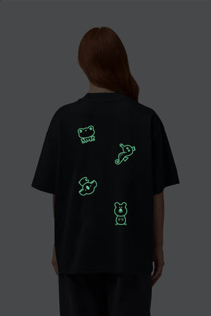 Unisex Tričko ANIMALS čierne