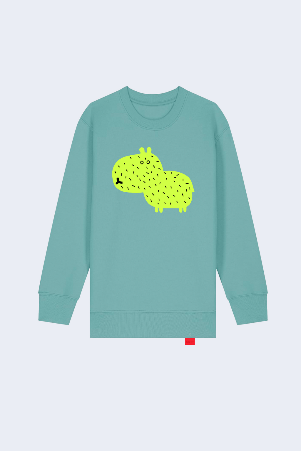 Detská Mikina KAPYBARA zelená