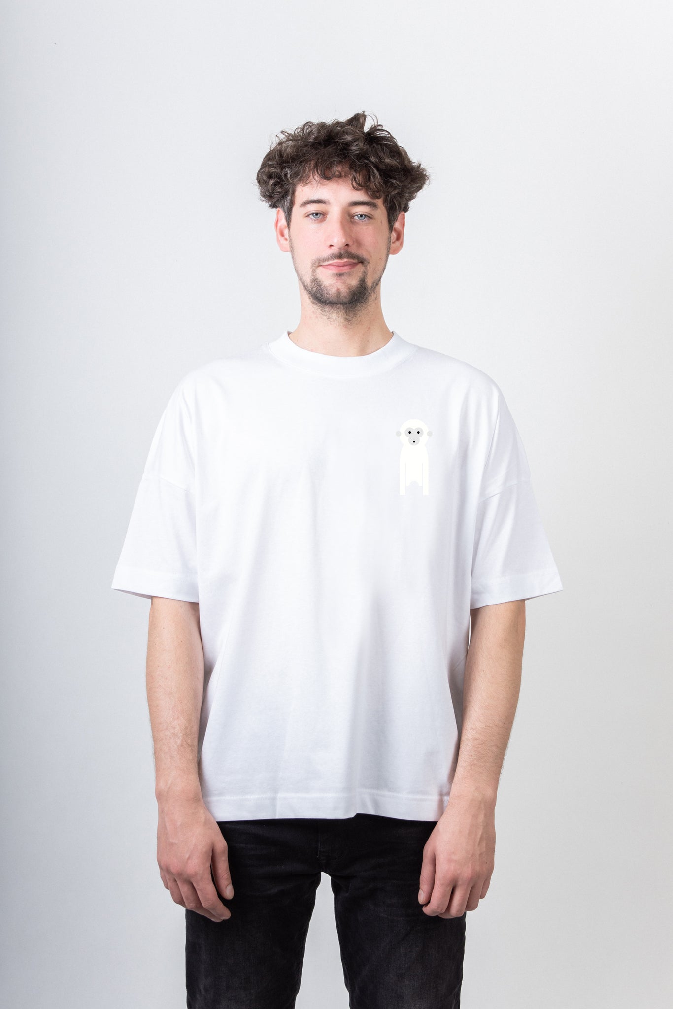 Unisex Tričko OPIČKA biele