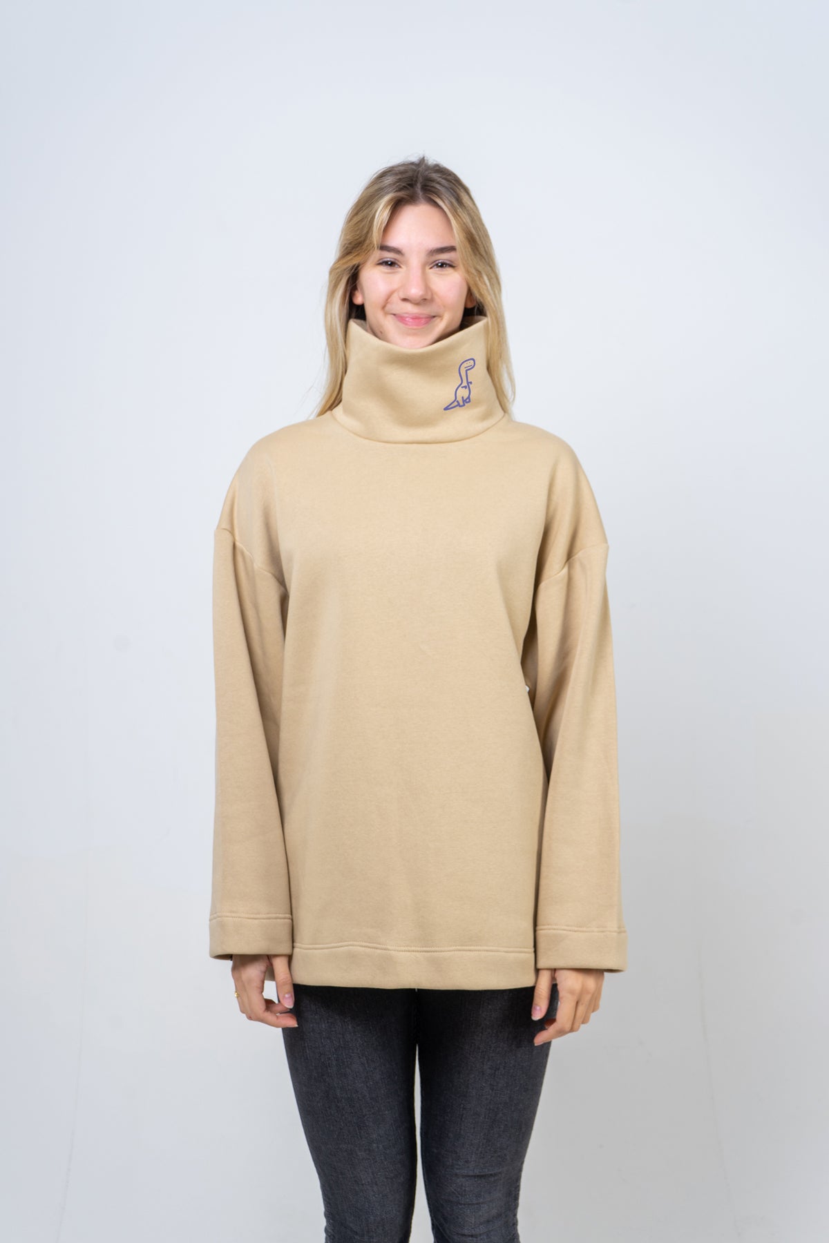 Unisex Rolák T-REX Krémový